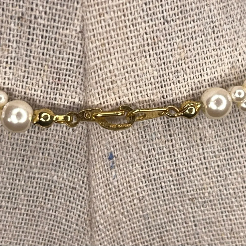 Vintage Pearl Necklace Rope Style Patented Clasp Wedding Event Formal
